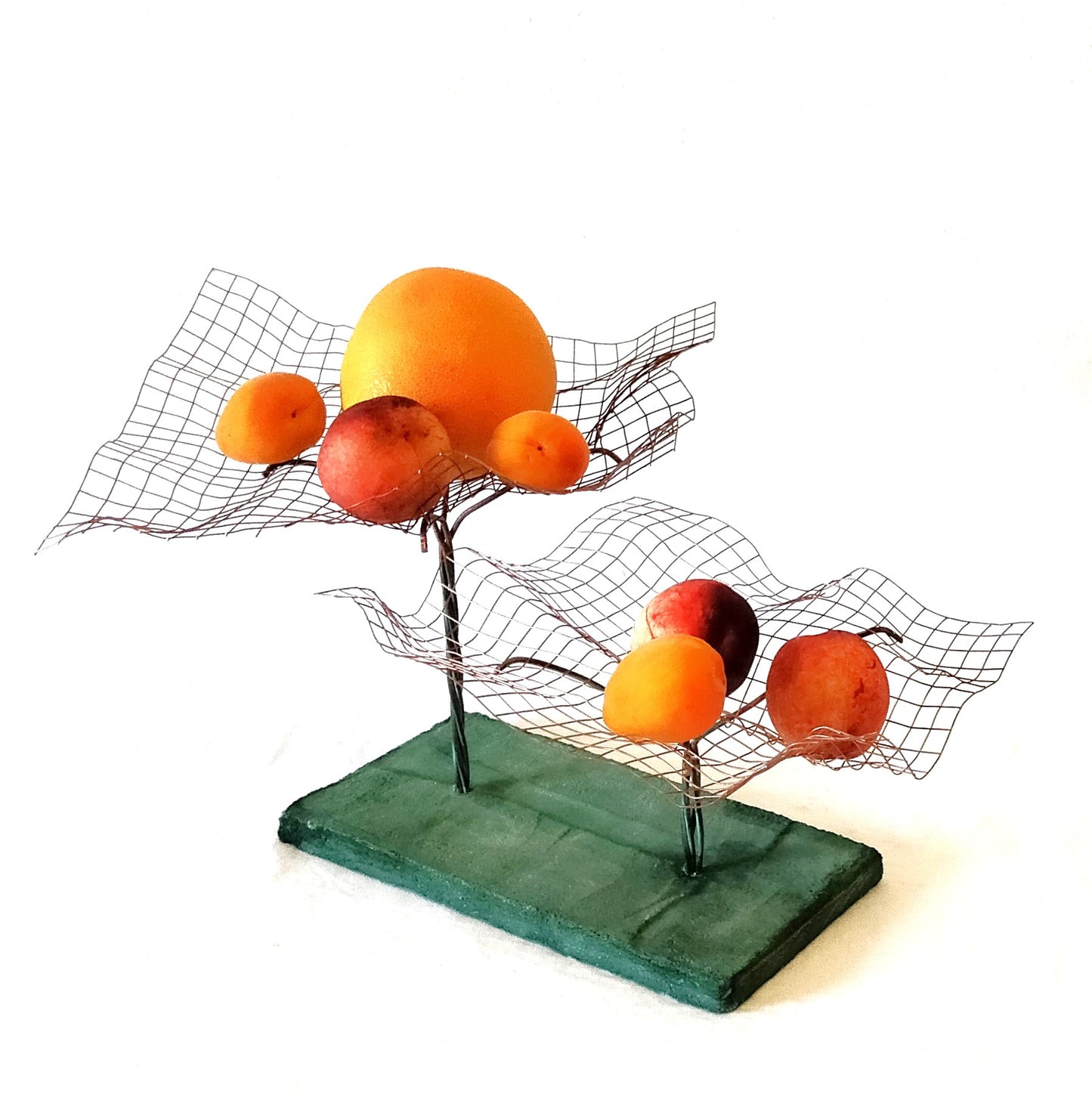 Portafrutta Centrotavola Due Alberi Da Frutta