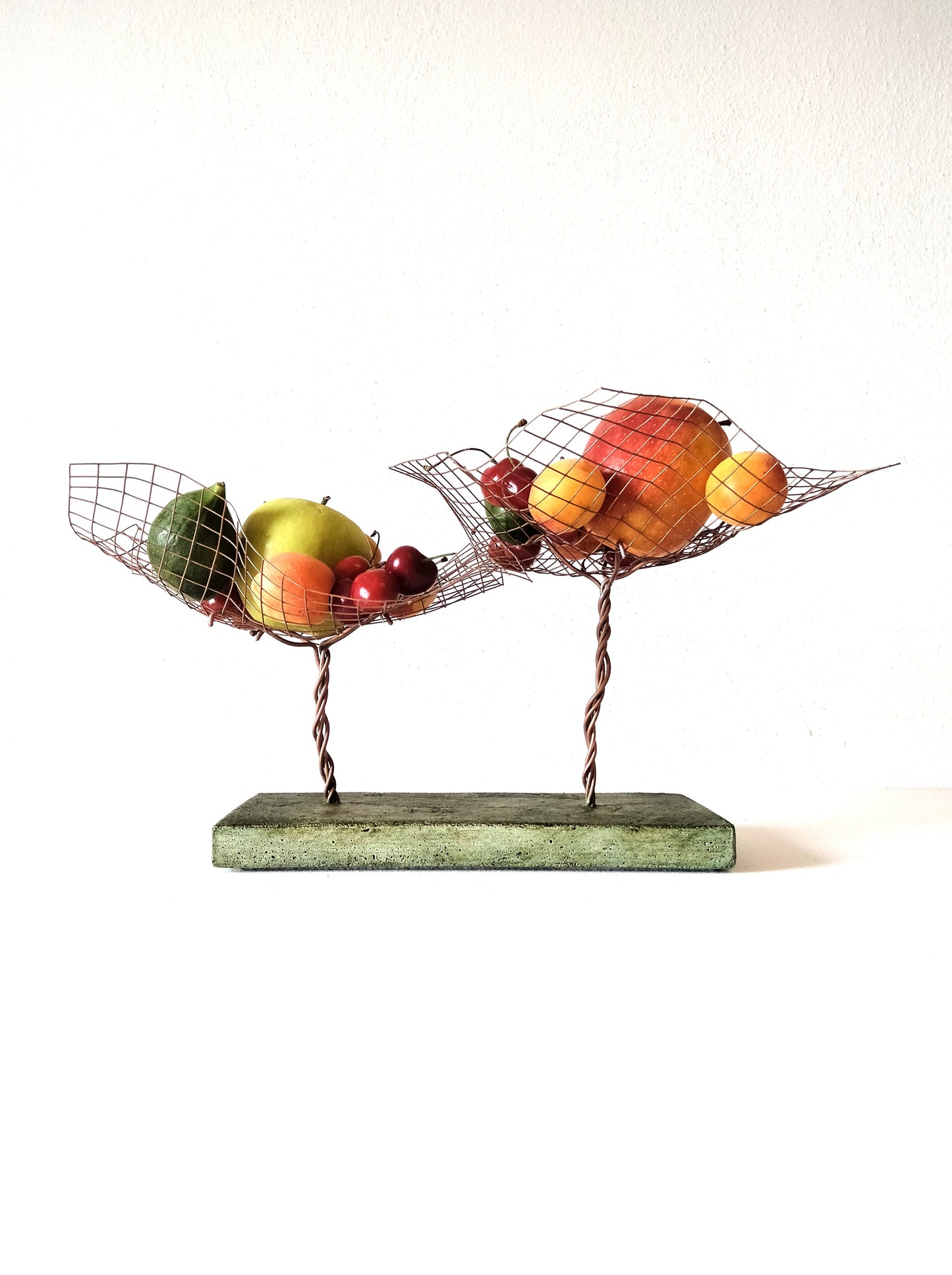 Portafrutta Centrotavola Due Alberi Da Frutta