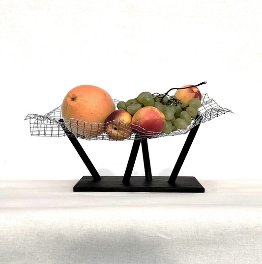 Ard-Tech Centerpiece in Slate and Wire Mesh