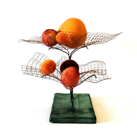 Portafrutta Centrotavola Due Alberi Da Frutta