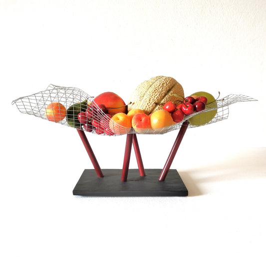 Ard-Tech Centerpiece in Slate and Wire Mesh